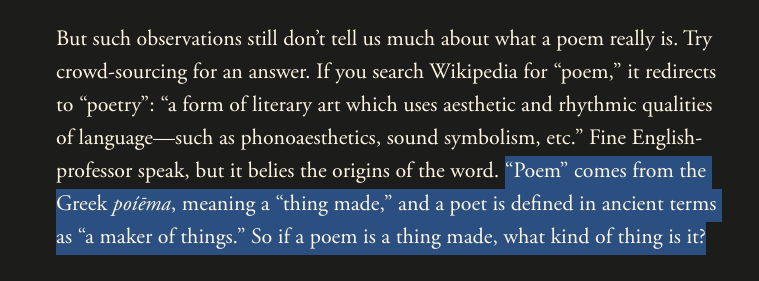 from what is a poem?